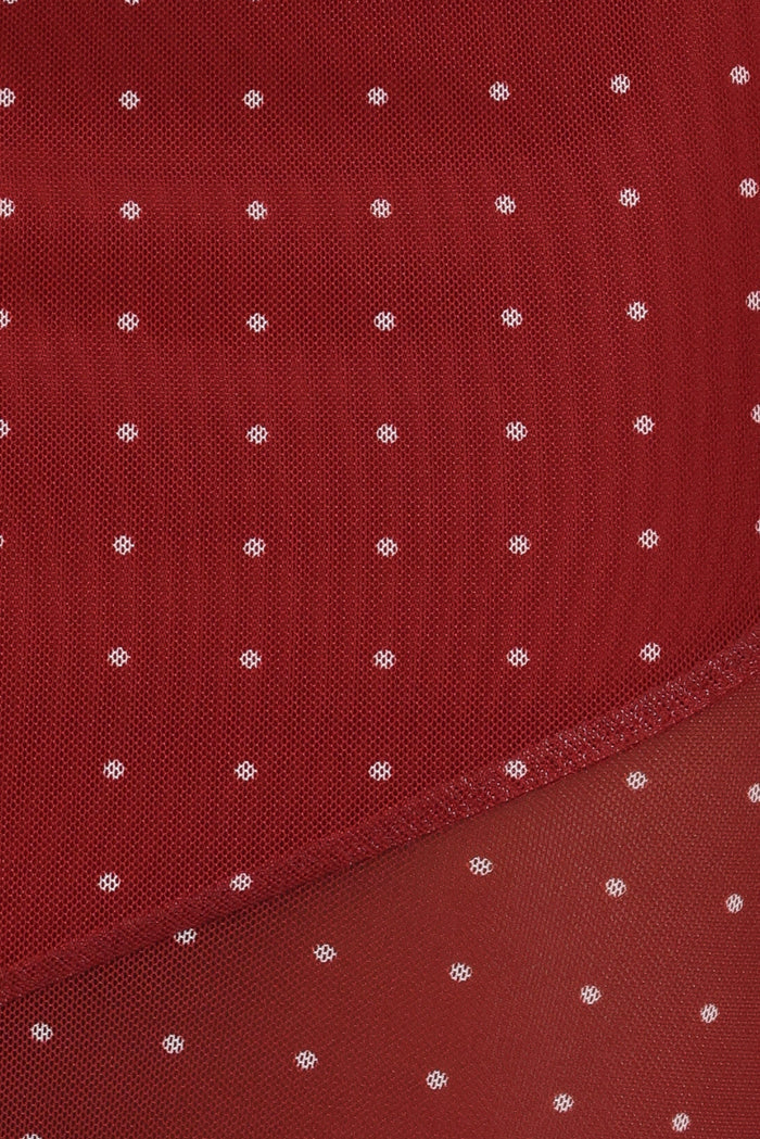 Petal and Pup USA SETS Hollie Mesh Skirt Set - Red Polka Dot