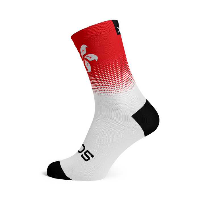 Hong Kong Flag Crew Socks