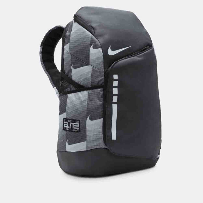 SIde view of the Nike Hoops Elite Printed Backpack.