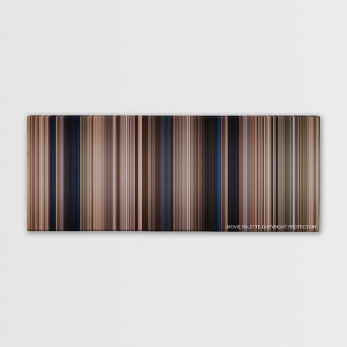 Hotel Rwanda color palette canvas print: thousands of thin vertical stripes of color
