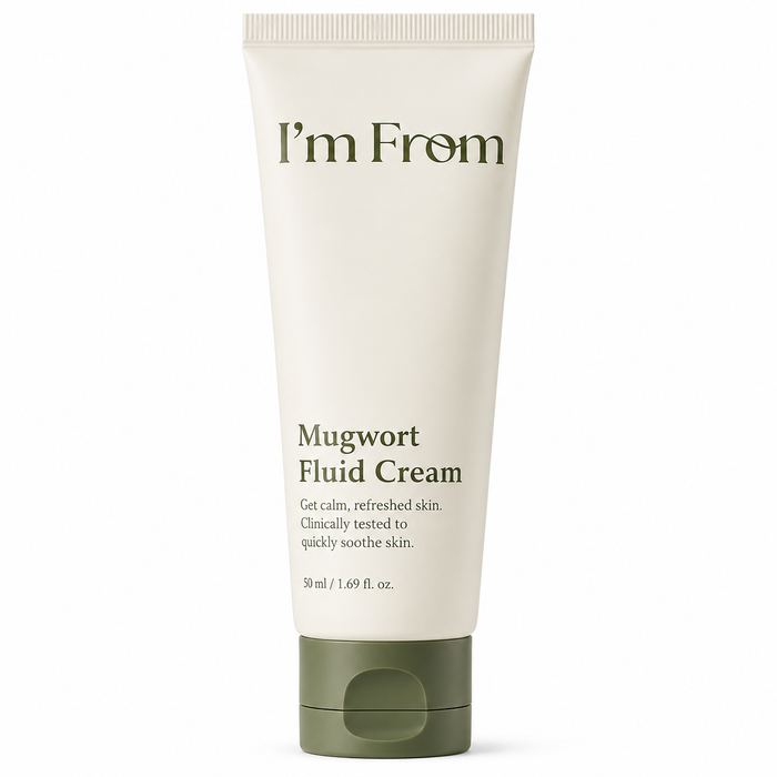 I'm From Mugwort Fluid Cream 50ml thumbnail tube with sage green lid