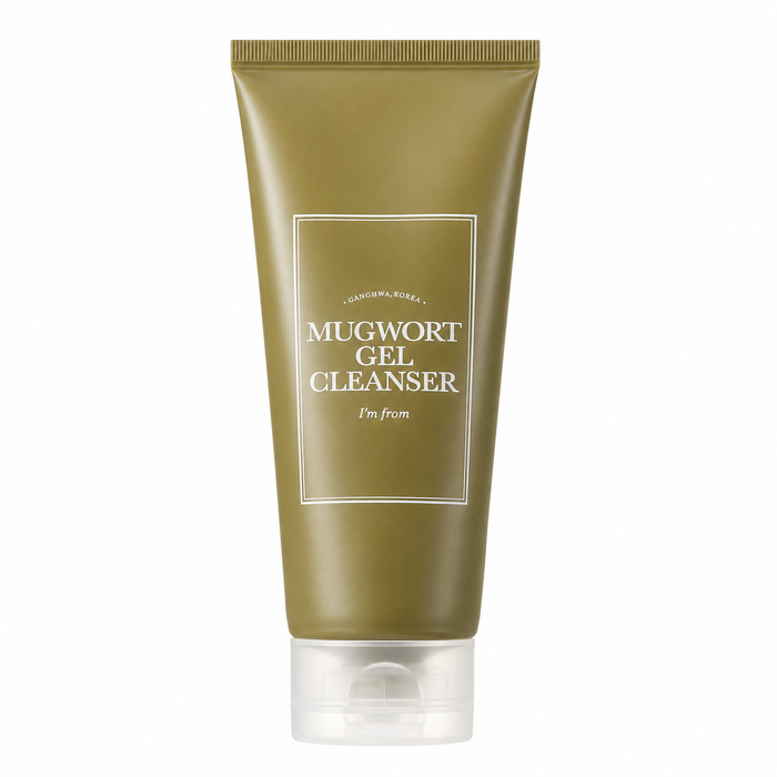 I’m From Mugwort Gel Cleanser 150ml thumbnail image, green tube, text reads gangwha, korea mugwort gel cleanser i'm from