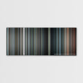 Inside Man color palette canvas print: thousands of thin vertical stripes of color