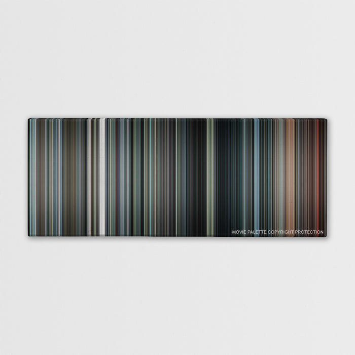 Inside Man color palette canvas print: thousands of thin vertical stripes of color