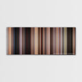 Jackie Brown color palette canvas print: thousands of thin vertical stripes of color