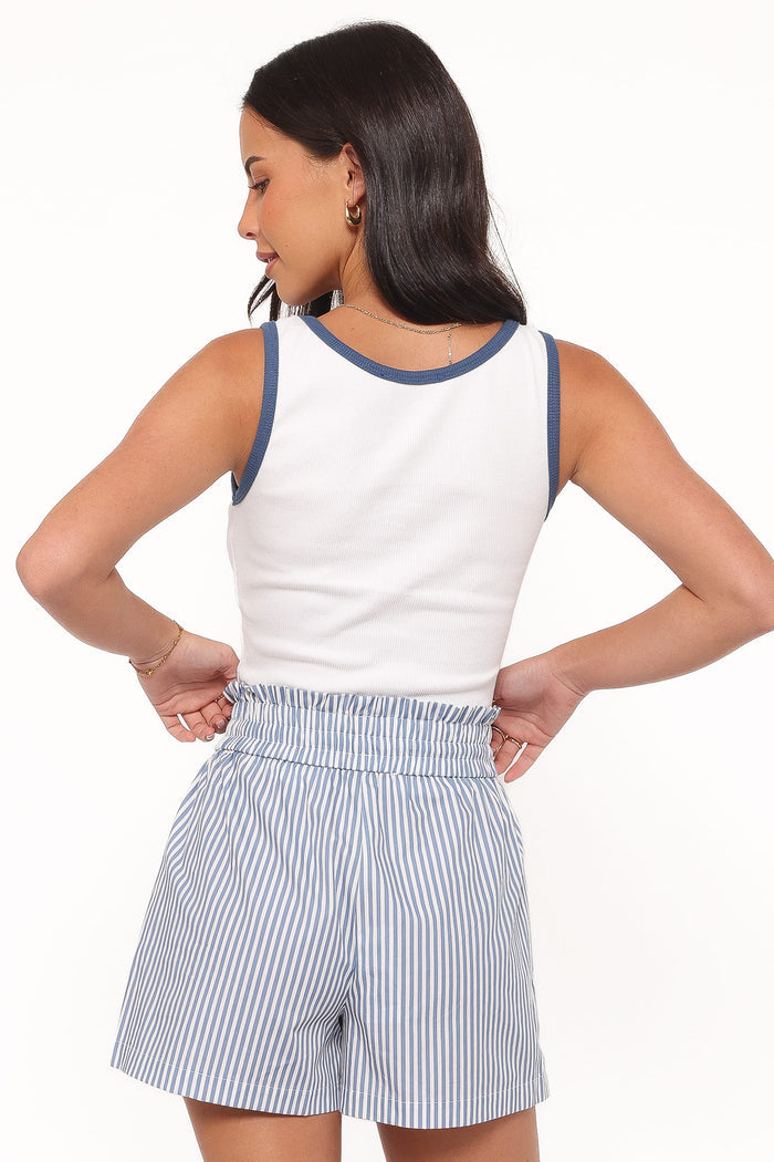 Petal and Pup USA BOTTOMS Jackson Boxer Short - Blue Stripe