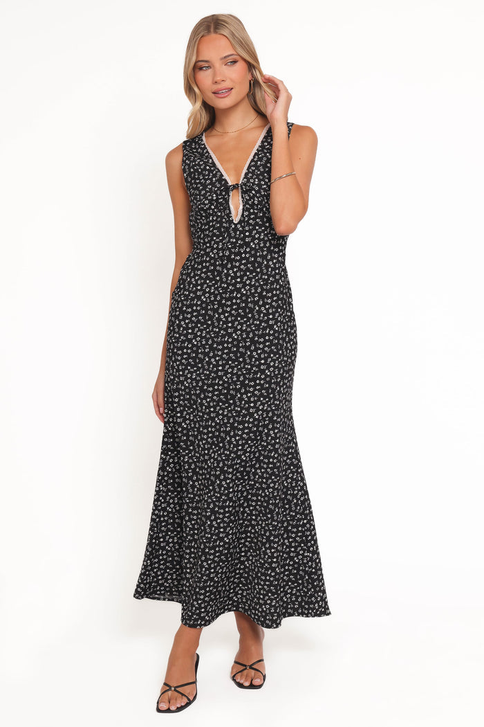 Petal and Pup USA DRESSES Jackson Maxi Dress - Black Floral