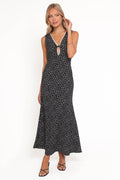 Petal and Pup USA DRESSES Jackson Maxi Dress - Black Floral