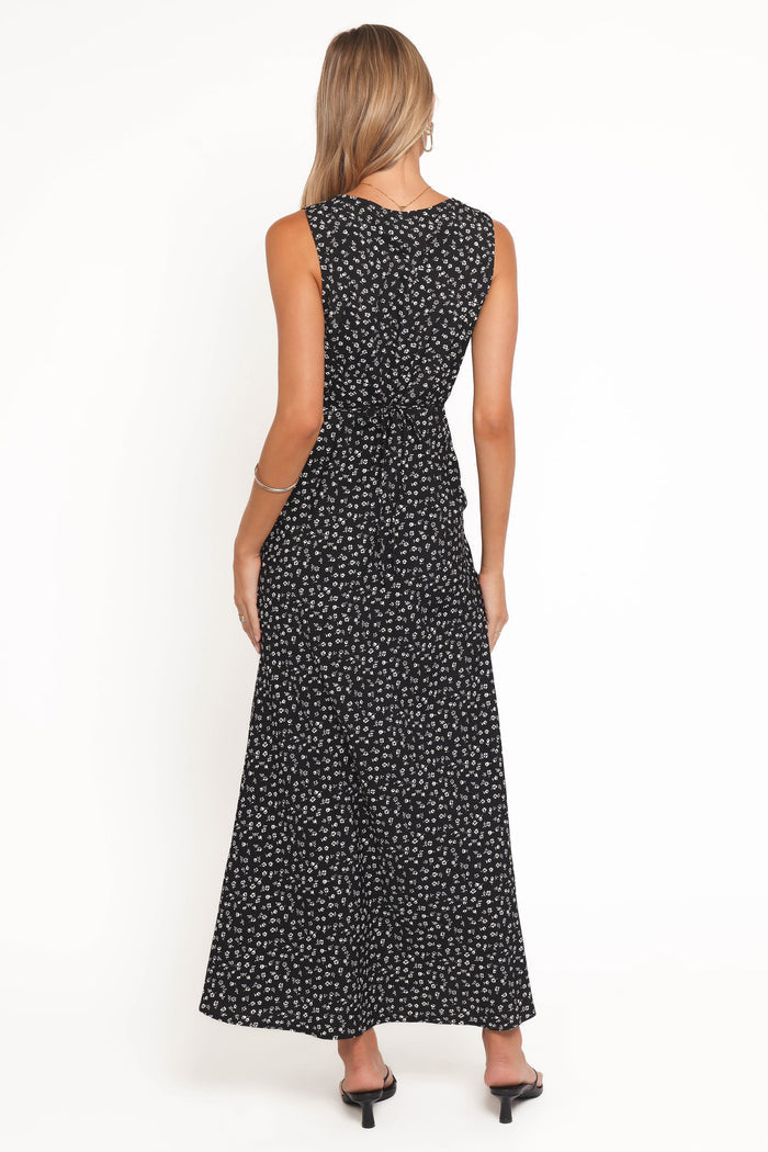 Petal and Pup USA DRESSES Jackson Maxi Dress - Black Floral