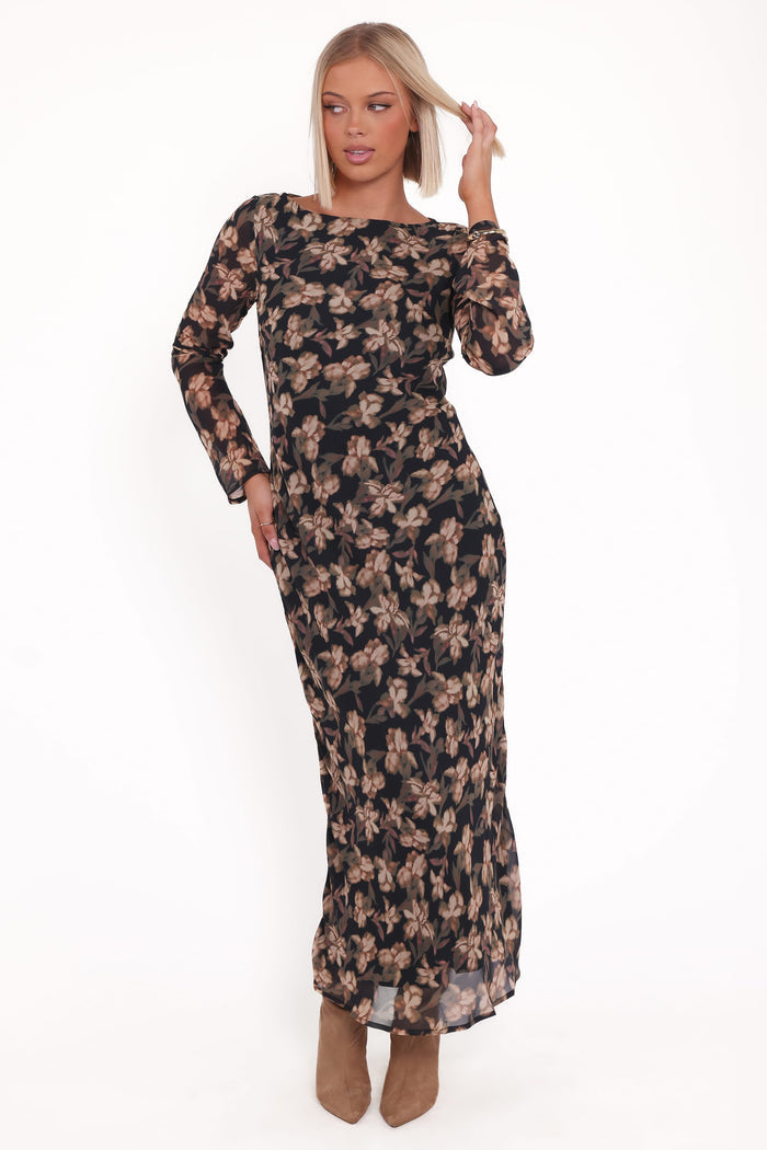 Petal and Pup USA DRESSES Joran Midi Dress - Fired Bloom
