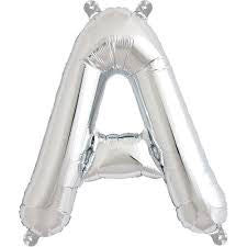 Jumbo Ballon Letters-Silver