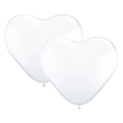Just Married Heart Shape(White) (pack of 6)