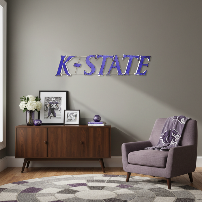 Kansas State Recycled Metal Wall Decor