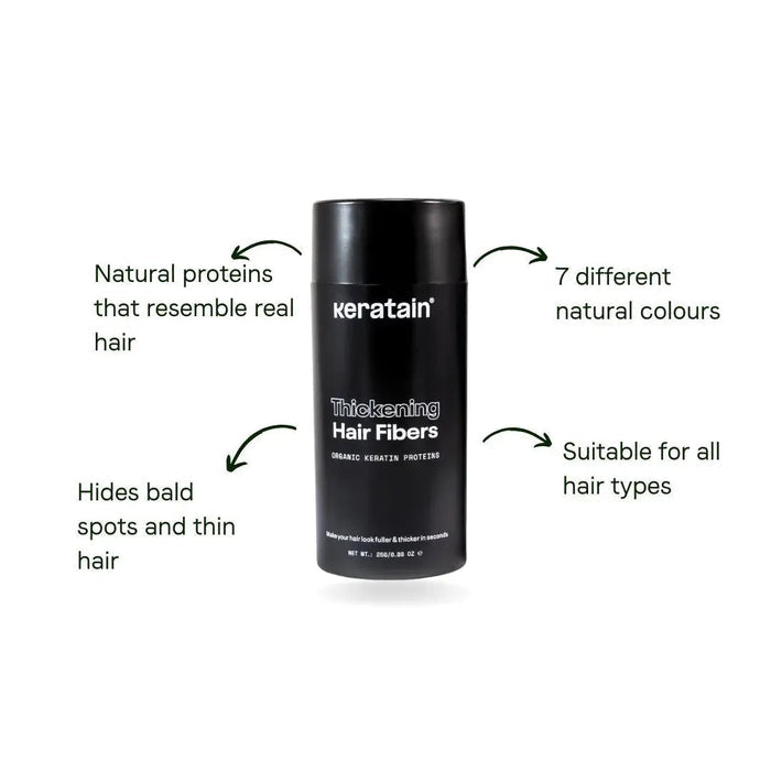 Keratain hair fibers – Light brown (25 gr) - Hairgivers