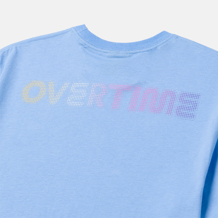 Up close, rear view of the Overtime Kids' Aura Tee.