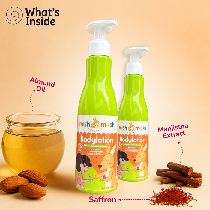 Gentle natural body lotion for children