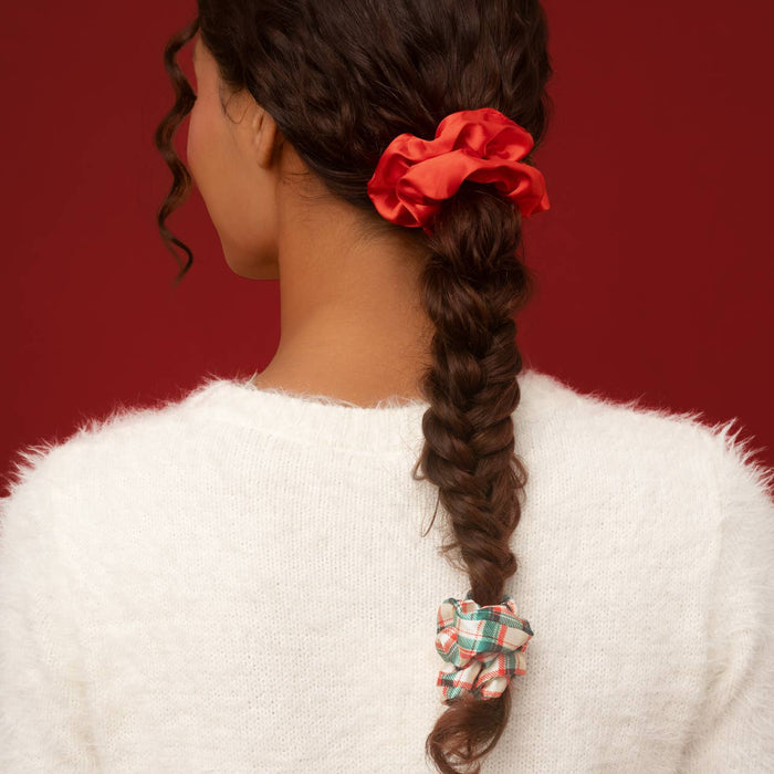 Kitsch Holiday Satin Scrunchies 3pc Set - Multi-color