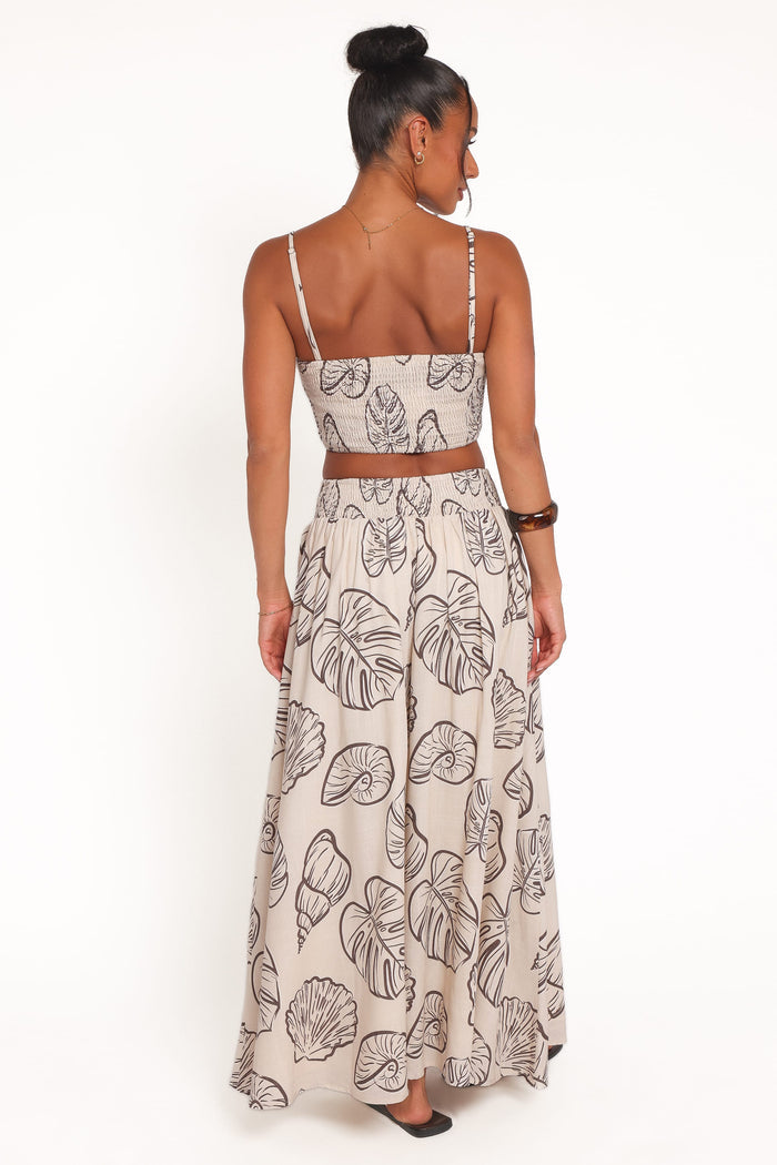 Petal and Pup USA SETS Kristy Maxi Skirt Set - Cream Shells