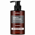 kundal honey & macadamia pure natural balancing refreshing shampoo english rose 500ml pump bottle on a white background
