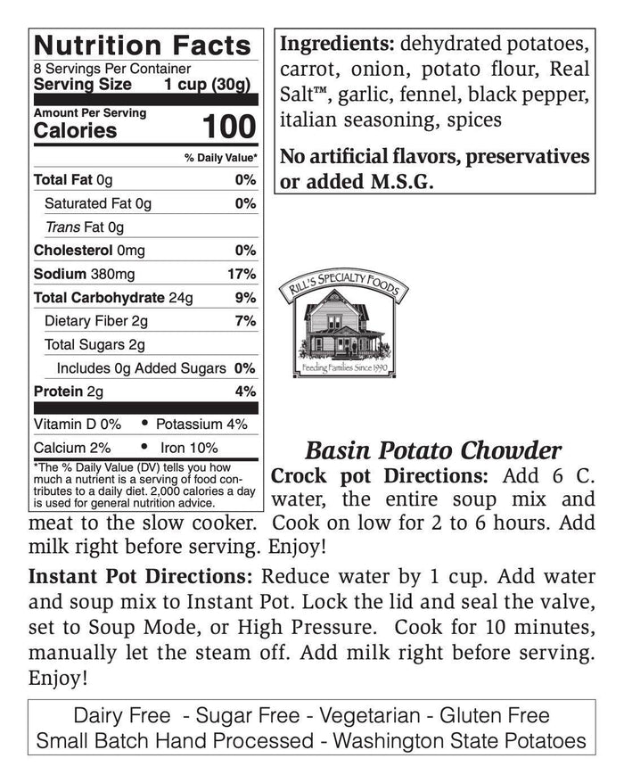 Large Basin Potato Soup Mix - Pine & Moss