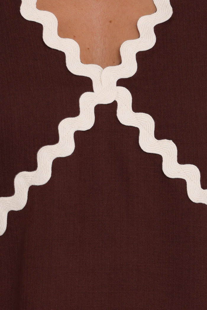 Petal and Pup USA DRESSES Lark Mini Dress - Brown