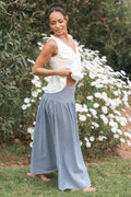 Petal and Pup USA BOTTOMS Laurita Maxi Skirt - Navy Gingham