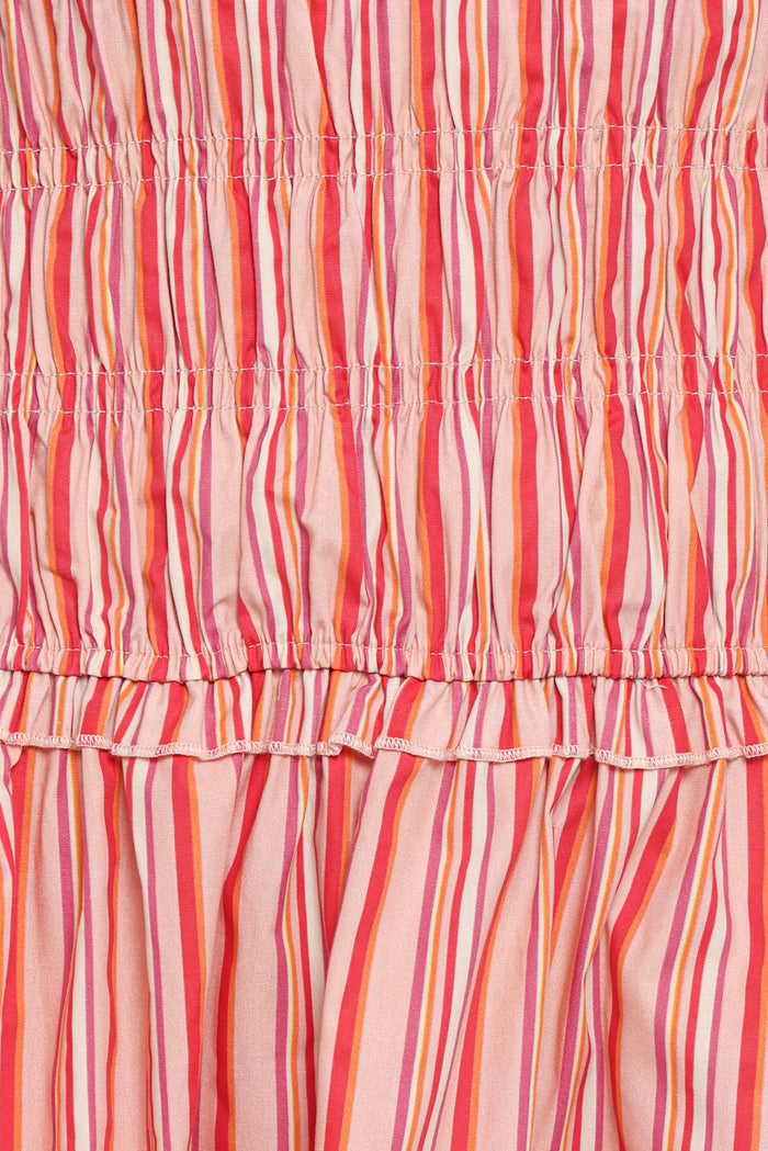 Petal and Pup USA DRESSES Leabrook Mini Dress - Peach Stripe