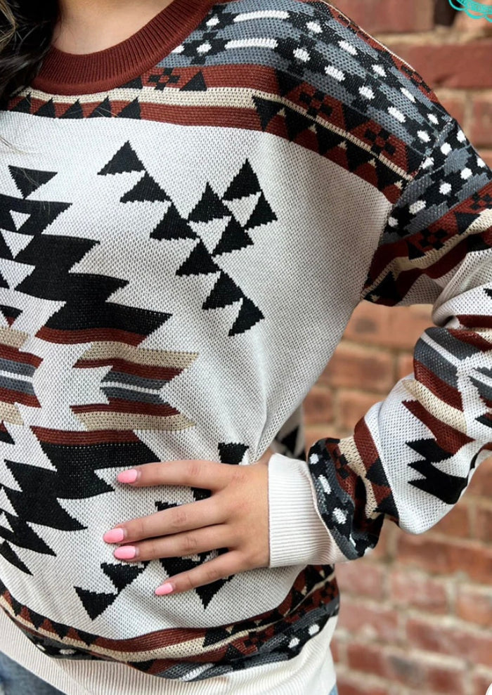Leon Aztec pullover Sweater