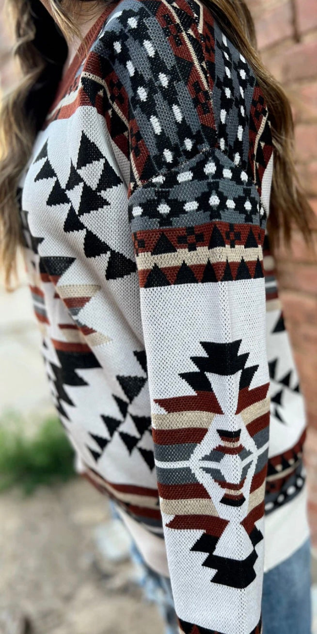 Leon Aztec pullover Sweater