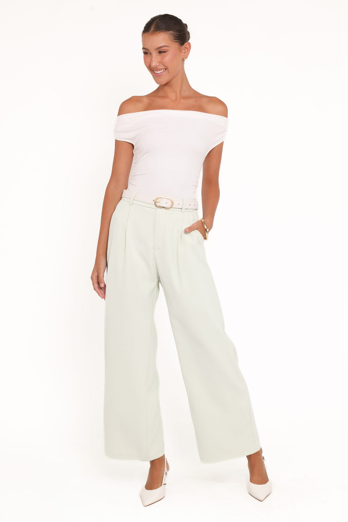 Petal and Pup USA BOTTOMS Lia Wide Leg Pant - Sage Green