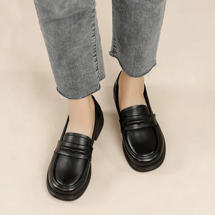 Lightweight Black Penny Loafers for Women – Effortless Style & Comfort