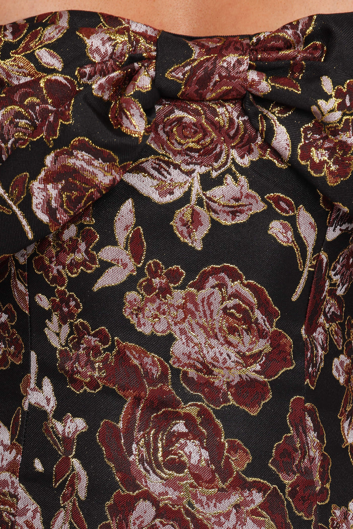 Petal and Pup USA DRESSES Lilia Maxi Dress - Black Floral