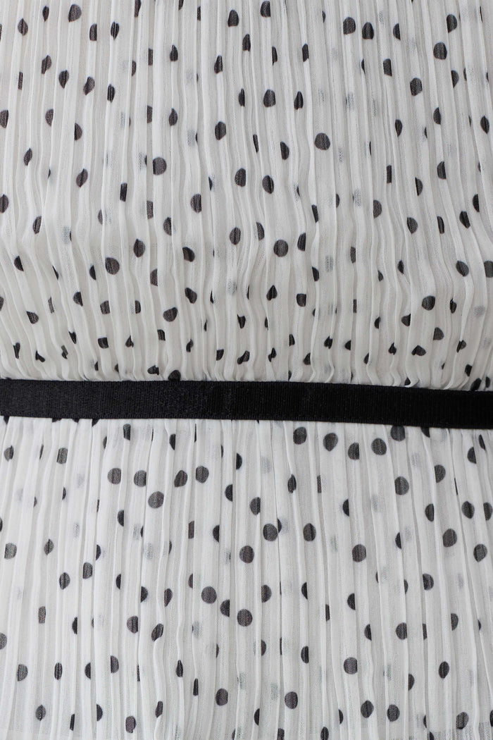 Lilou Pleated Sleeveless Top - Polka Dot
