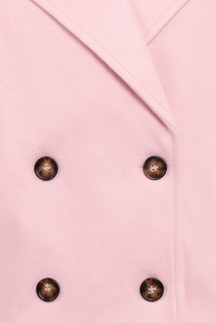 Petal and Pup USA OUTERWEAR Lindy Cropped Coat - Baby Pink