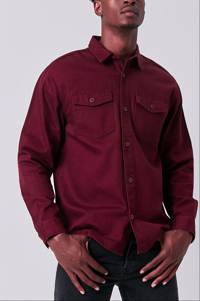 Long Sleeve Dual-Pocket Shirt