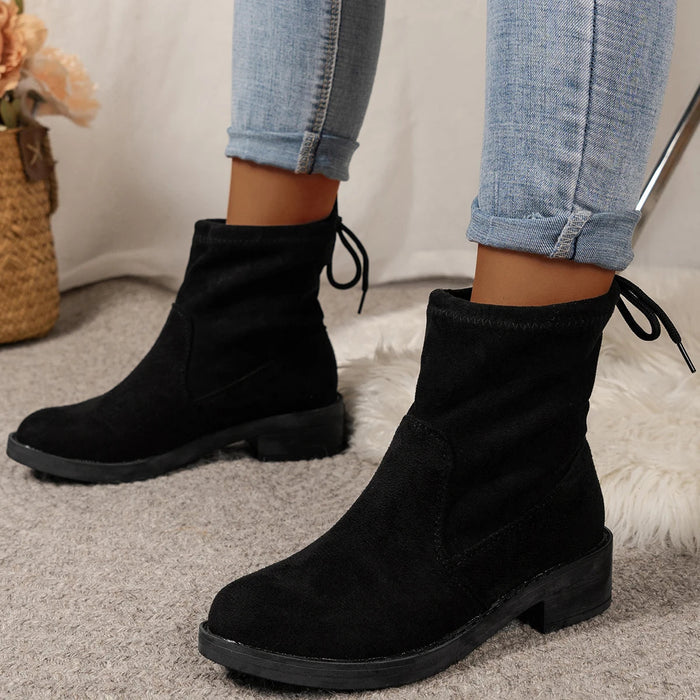 Low Heel Ankle Boots for Women – Chic & Versatile Black Booties