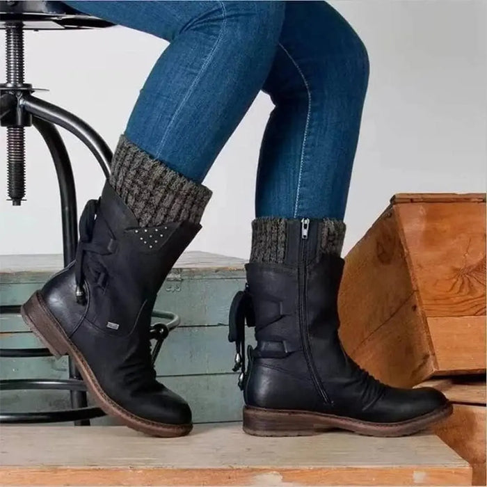Low Heel Winter Boots for women | Comfortable & Warm Design Bareroots Footwear