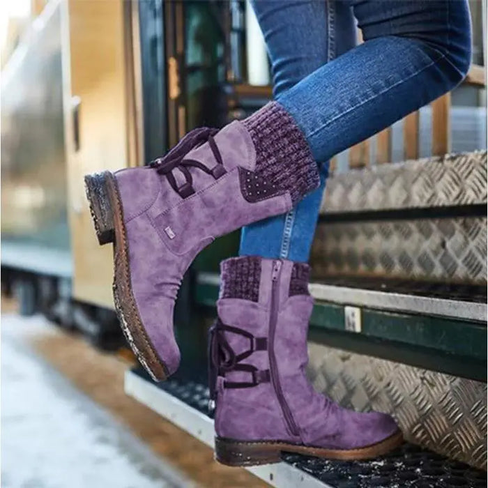 Black Ankle Boots – Orthopedic Support – Comfortable & Warm for Women