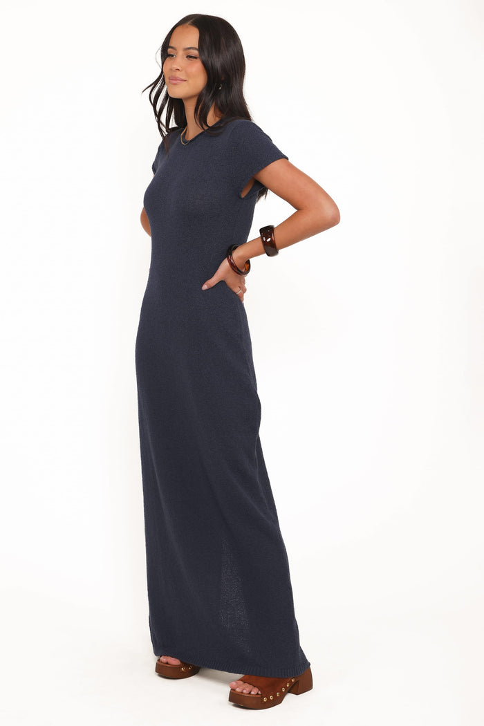 Petal and Pup USA DRESSES Lowell Knit Maxi Dress - Navy