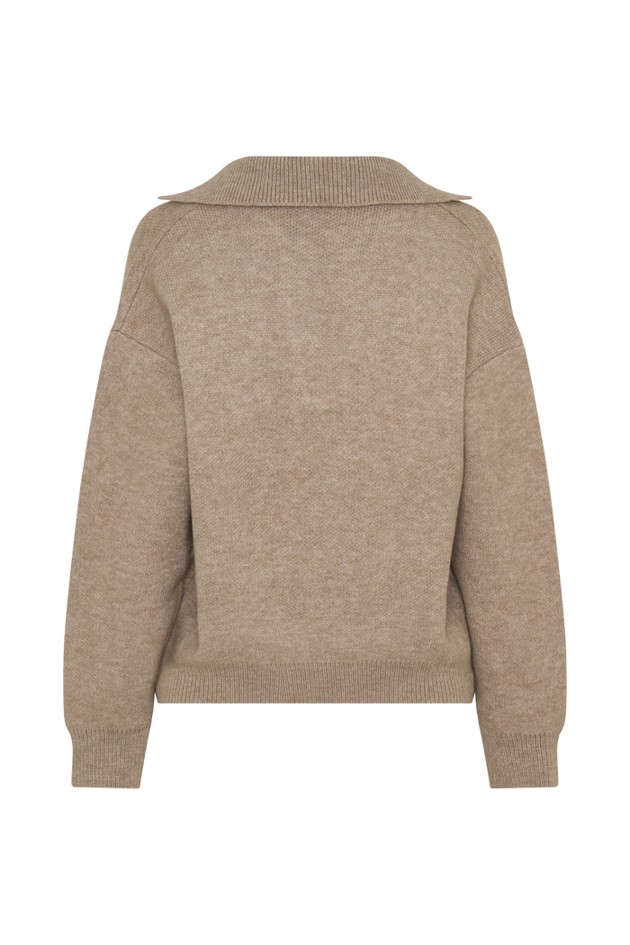 Luca Knit Jumper - Beige Marle