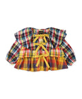 Madras Checked Frill Shirt