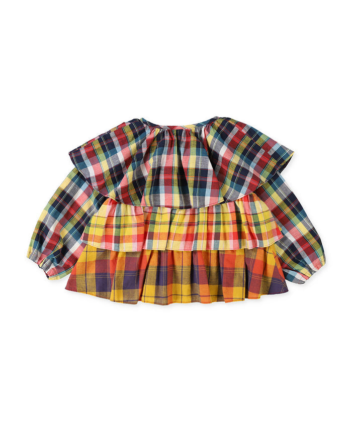 Madras Checked Frill Shirt
