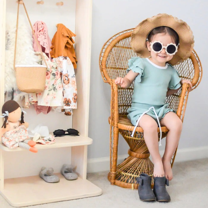 Wooden Montessori Coat Rack and Cubby for Toddlers from Sapiens Child