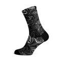 Marble Black Casual Crew Socks