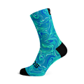 Marble Blue Crew Socks