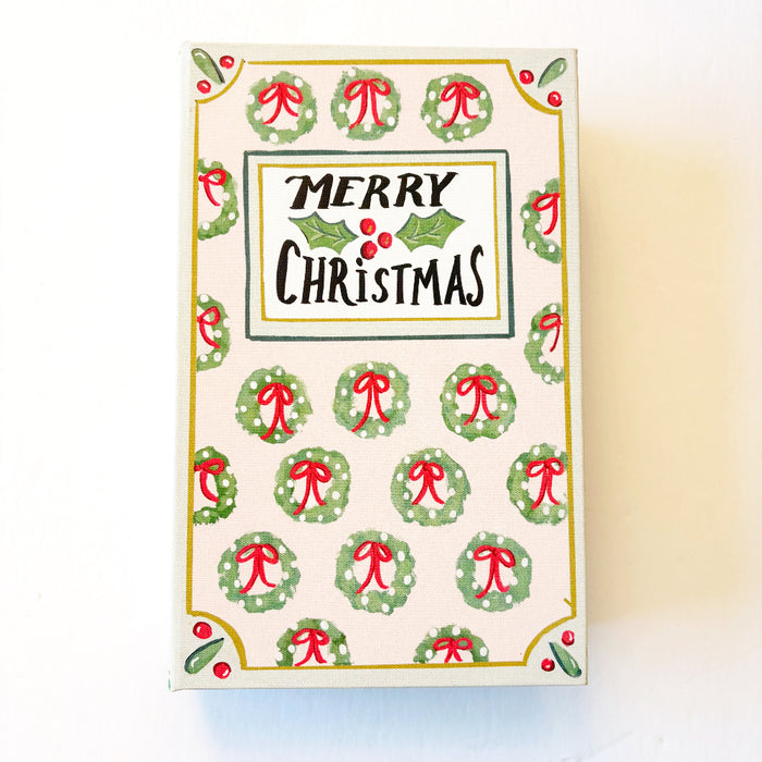 Medium Holiday Canvas Book Storage Boxes