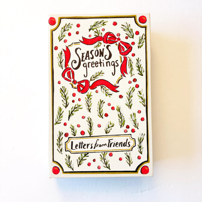 Medium Holiday Canvas Book Storage Boxes