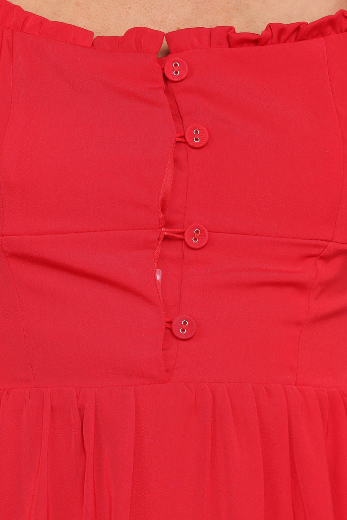 Petal and Pup USA DRESSES Melrose Midi Dress - Red