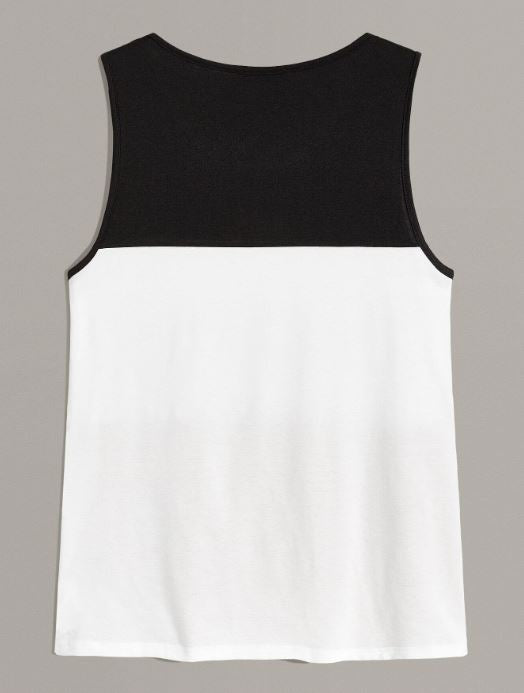 MEN COLOURBLOCK TANK TOP