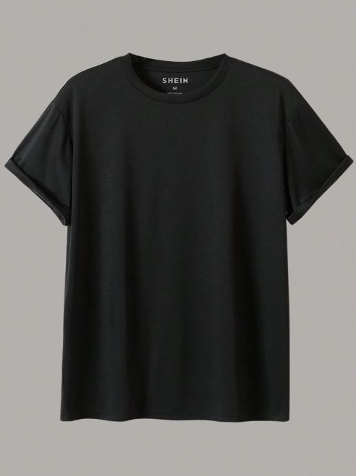 MEN ROUND NECK TEE BLACK